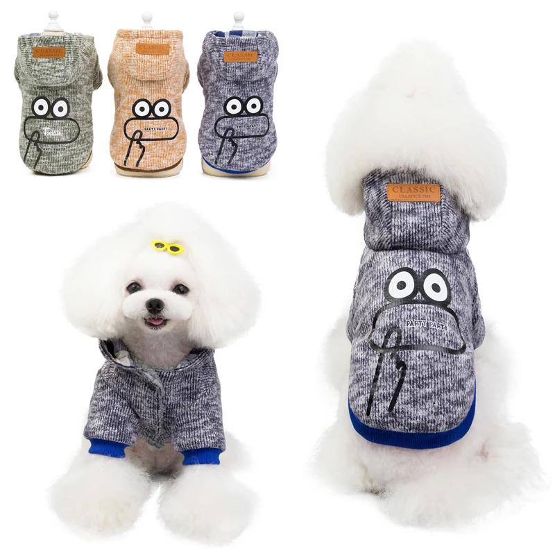 

Pet Dog Clothes Teddy Bichon Pomeranian Small Dog Pet Cat Autumn Winter Clothes Warm Frog Cotton Coat Plus Velvet To Keep Warm