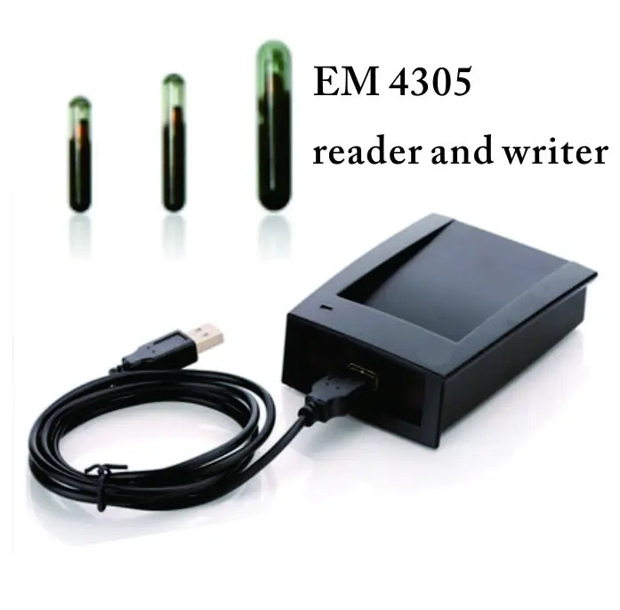 

2022 RFID EM4305 reader and writer 125-134.2KHZ ISO 11784/85 card reader, animal chip write code machine provide SDK