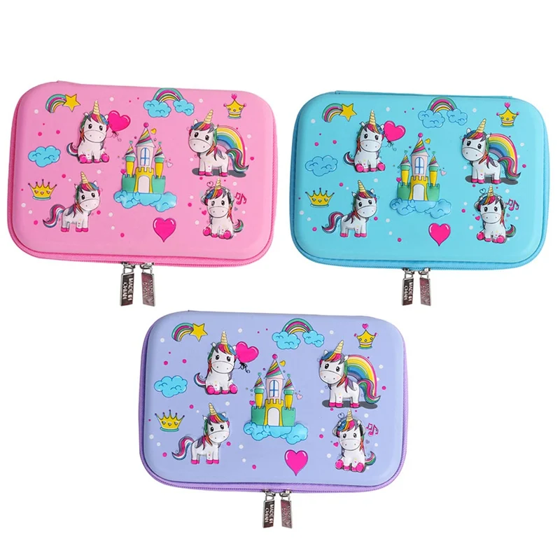 

For 1 Pcs Kawaii Pencil Case EVA Unicorn Gift School Pencil Box Pencilcase Pencil Bag School Learning Supplies Stationery