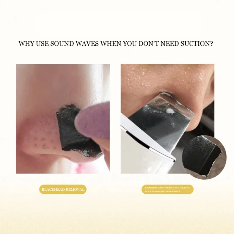 

Ultrasonic Skin Scrubber Facial Pore Cleaner Deep Face Cleaning Machine Peeling Shovel Skin Scrubber Lift Machine Skin Care Tool