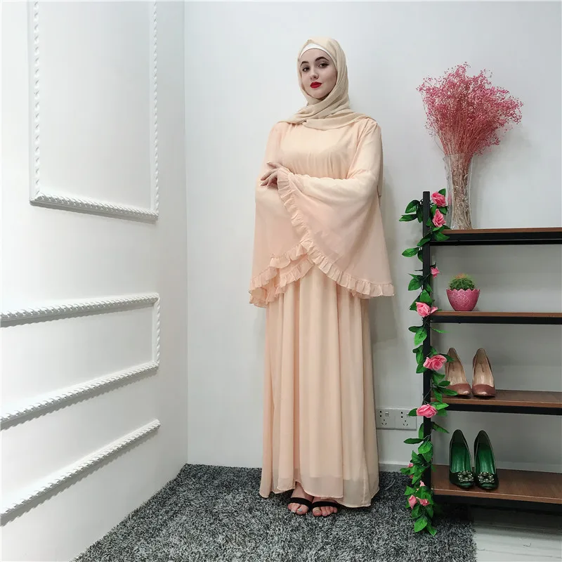 

Eid Mubarek Angle с большим рукавом мусульманская Мода Дубай Abaya хиджаб летнее платье кафтан хиджаб стиль ислам Ближний Восток Vestidos