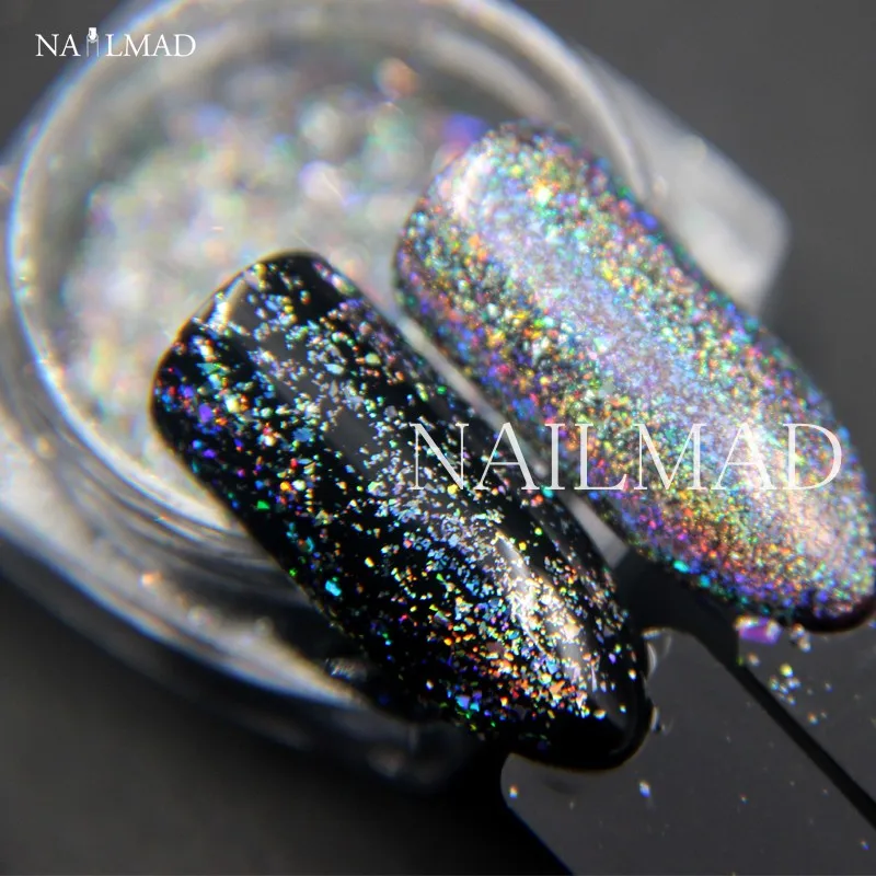 0 2 г/коробка блестящие хлопья для ногтей|nail powder|laser powderpowder nail |