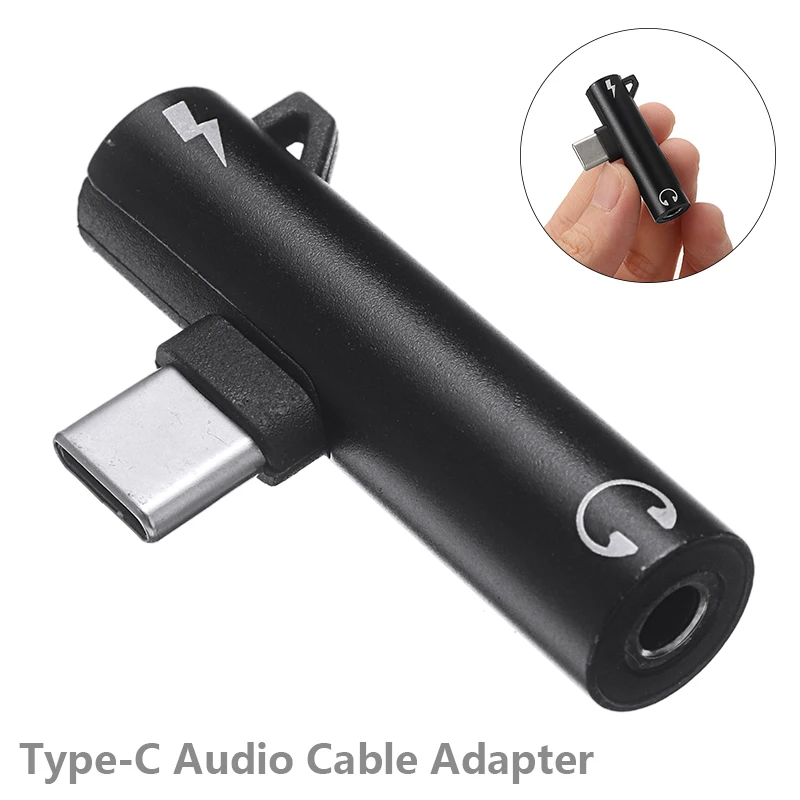 Портативный аудиокабель USB Type C адаптер 2 в 1 зарядный интерфейс разъем Aux для