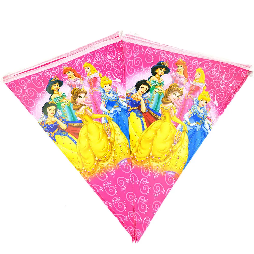 

82pcs Princess Girls Party Supplies Tableware Plate Cup Flag Tablecloth Straw Napkin Birthday Party Decoration Favor