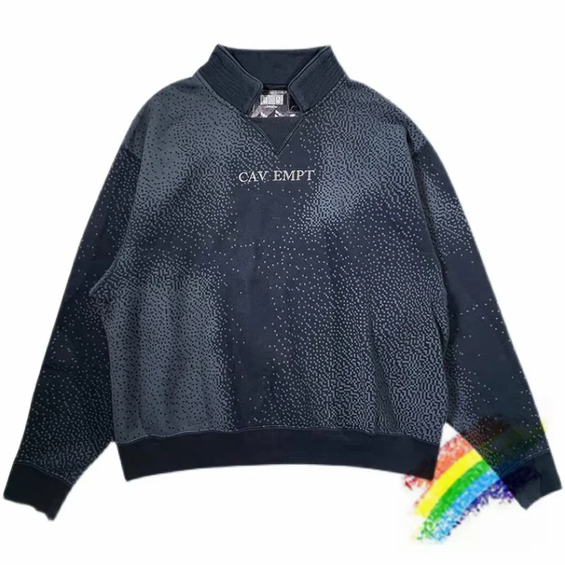 

Stand-up Collar CAVEMPT C.E Crewneck Men Woman 1:1 High Quality Gypsophila Print Sweatshirts Embroidery Cav Empt Hoodies