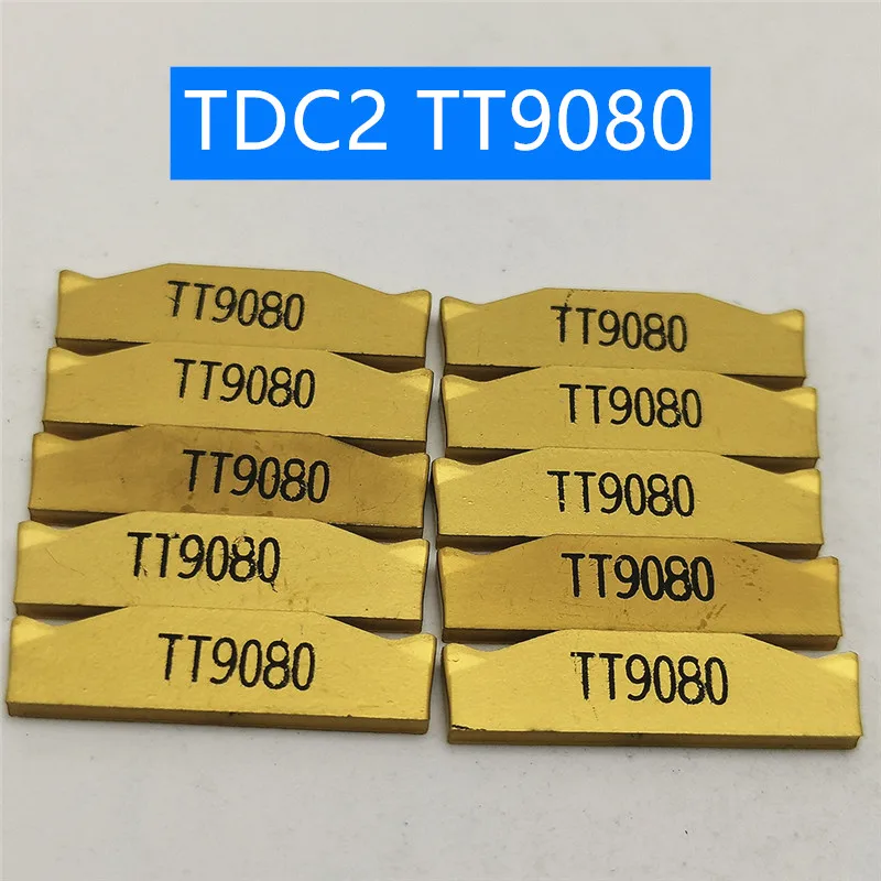 

20PCS TDC2 TT9080 Carbide Insert Turning Tool Turning Milling Cutter CNC Cutting Tool Slot Cutting