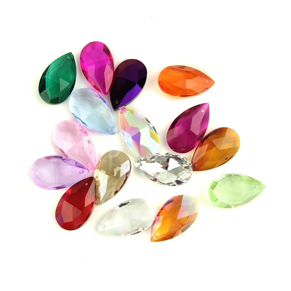 

Wholesale AAA Top Quality 38mm Crystal Almond/Pear Pendants Crystal Mix Colors Shiny Raindrop Pendants