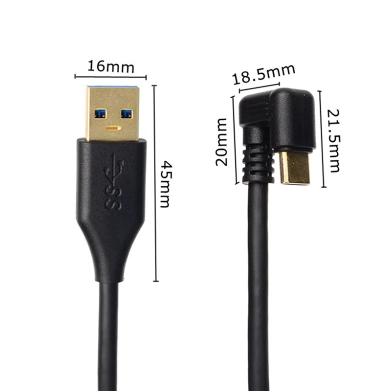 Позолоченный USB-кабель 0 2 A типа папа-Type-C U-образный 5 Гбит/с 1 8 м 3 | Электроника