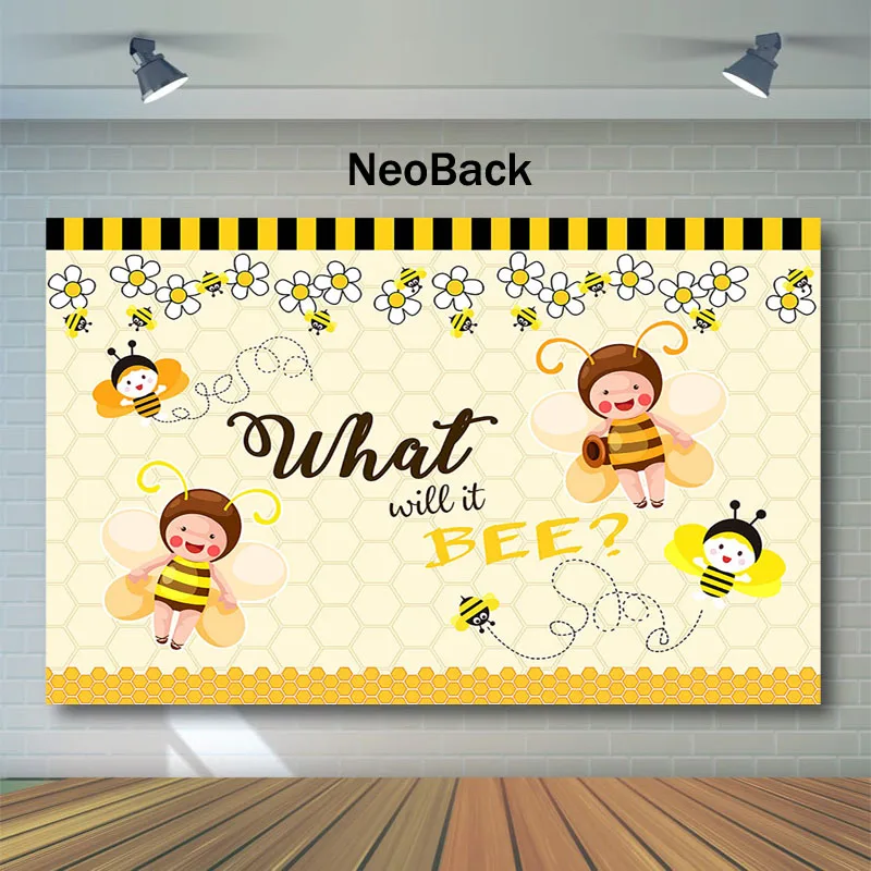 NeoBack Милая Пчела детский день рождения фон для фотосъемки милый пчела ребенок душ