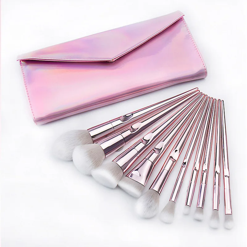 

10Pcs Makeup Brushes Set Professional Gold Powder Foundation Blush Blending Eye shadow Lip Cosmetic Beauty Make Up Brush Tool
