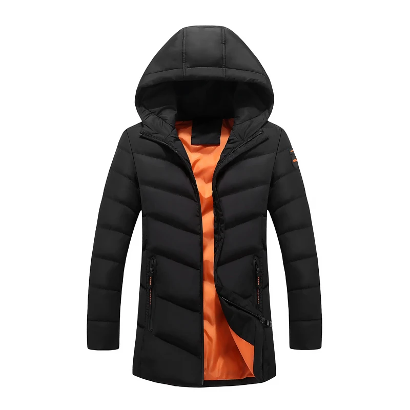 Новинка 2020 зимние куртки парка для мужчин однотонная Осенняя теплая верхняя