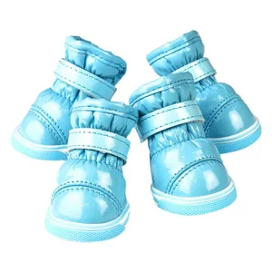 4 Pcs/Set Pet Winter Snow Boots Casual Warm Slip-Resistant Waterproof Design Shoes Non-slip Boots Fo in India