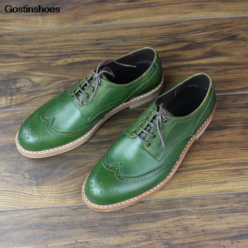 Обувь с перфорацией типа броги ручной работы в стиле барокко Деловая обувь