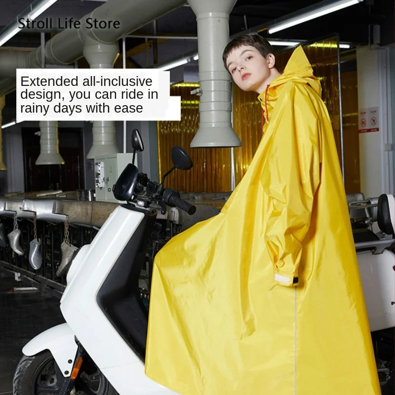 Длинный дождевик Для женщин всего тела защита от ветра желтый Электрический
