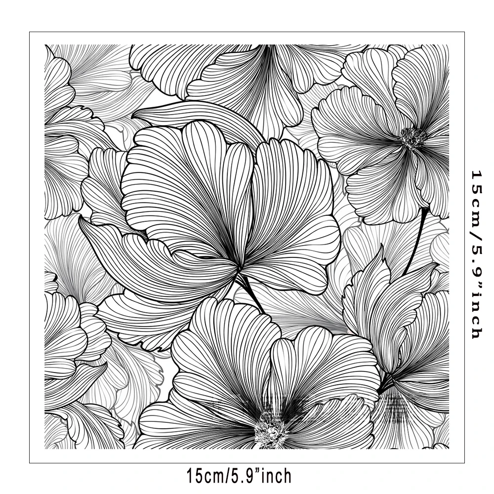 Натуральных листьев цветочным узором прозрачные наклейки Новые 2021 резиновое