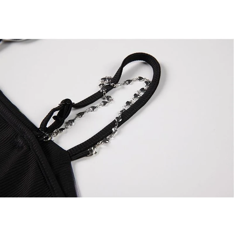 Жилет женский с принтом на цепочке пикантная уличная одежда без рукавов