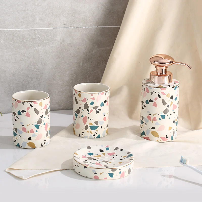 Набор для мытья ванной комнаты набор из 4 предметов Креативные украшения чашка