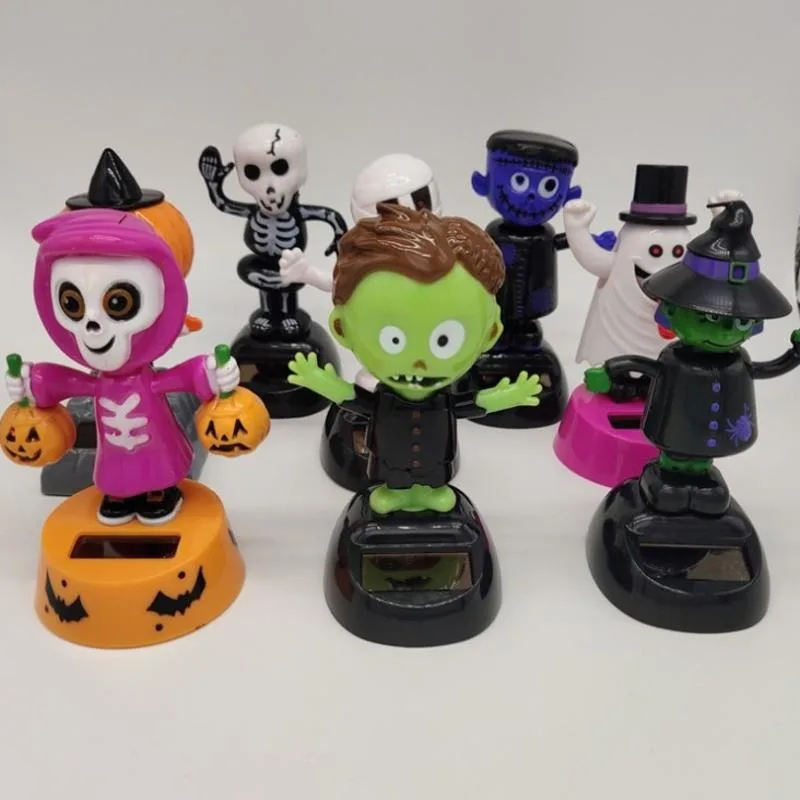 1 шт. креативная кукла на солнечной батарее с качающейся головой для Хэллоуина