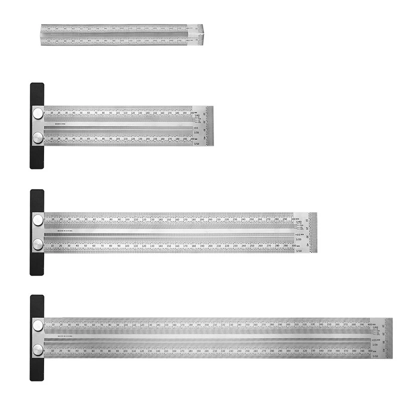 

High-Precision T Square Ruler Stainless Steel T Type Hole Ruler For Woodworking Marking Scribing Line Ruler