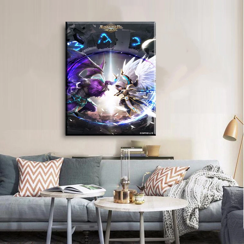 

Home Decor Canvas Painting Pictures 1 Panel Summoners War Sky Arena Card Game Wall Art Prints Modular Poster For Living Room