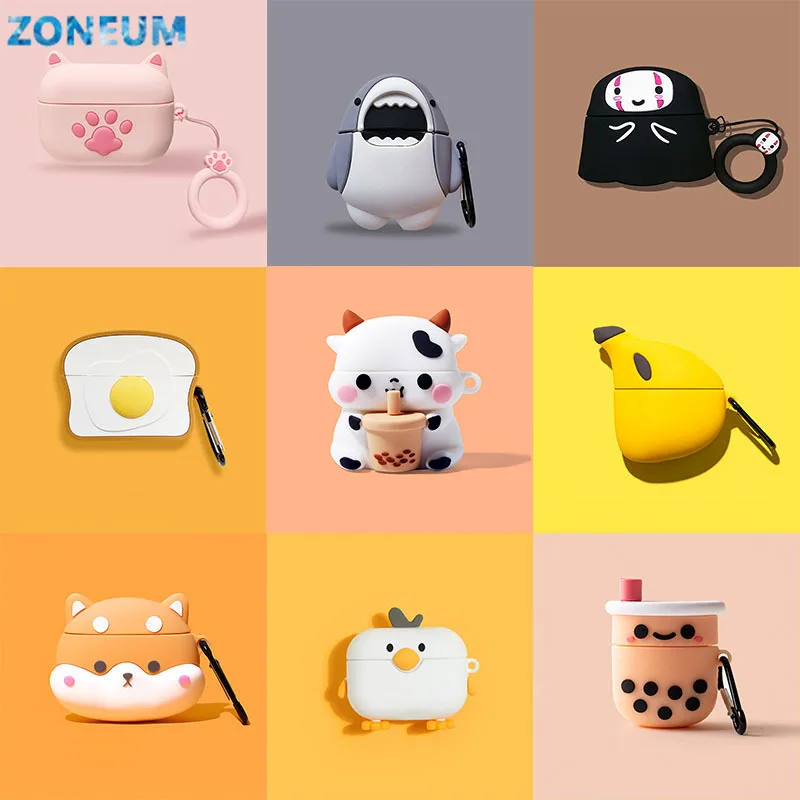 

3D Cartoon Animal Soft Silicone Headphones Case for AirPods Pro Case Wireless Bluetooth Earphone Protect Cover for AirPods 3 Pro