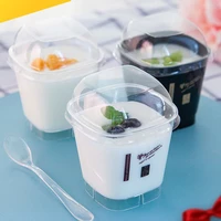 150ml disposable plastic ice cream cups with lid pudding packing boxes transparent clear food container for jelly yogurt mousses