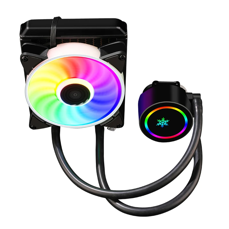 Водяное охлаждение процессора Kllisre кулер вентилятор RGB для Intel LGA 1150 1151 1155 1200 1366 AMD