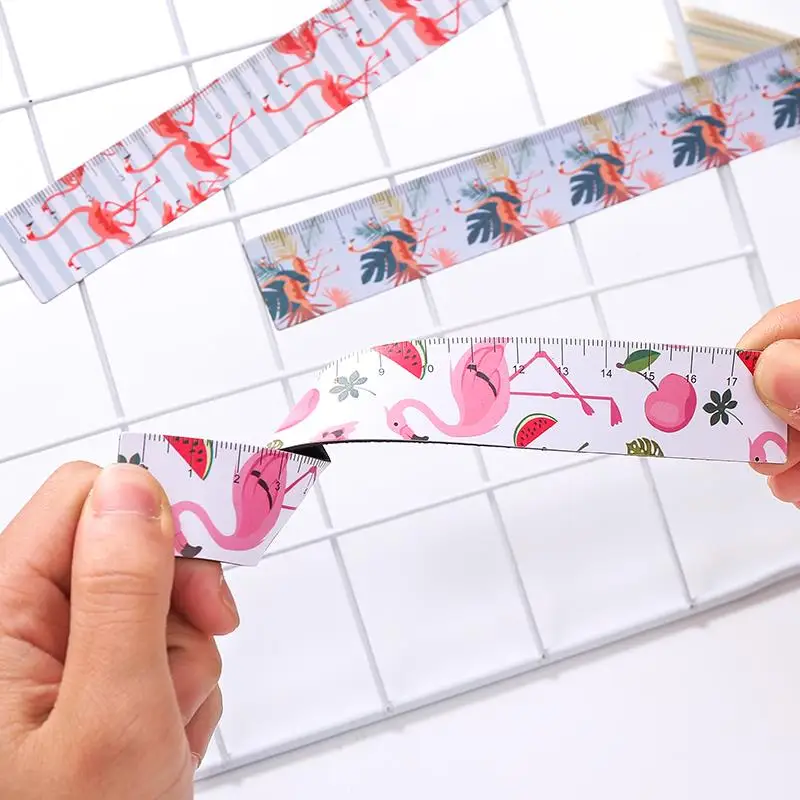 Милая Магнитная линейка в виде фламинго 18 см милая розовая пантера линейки для