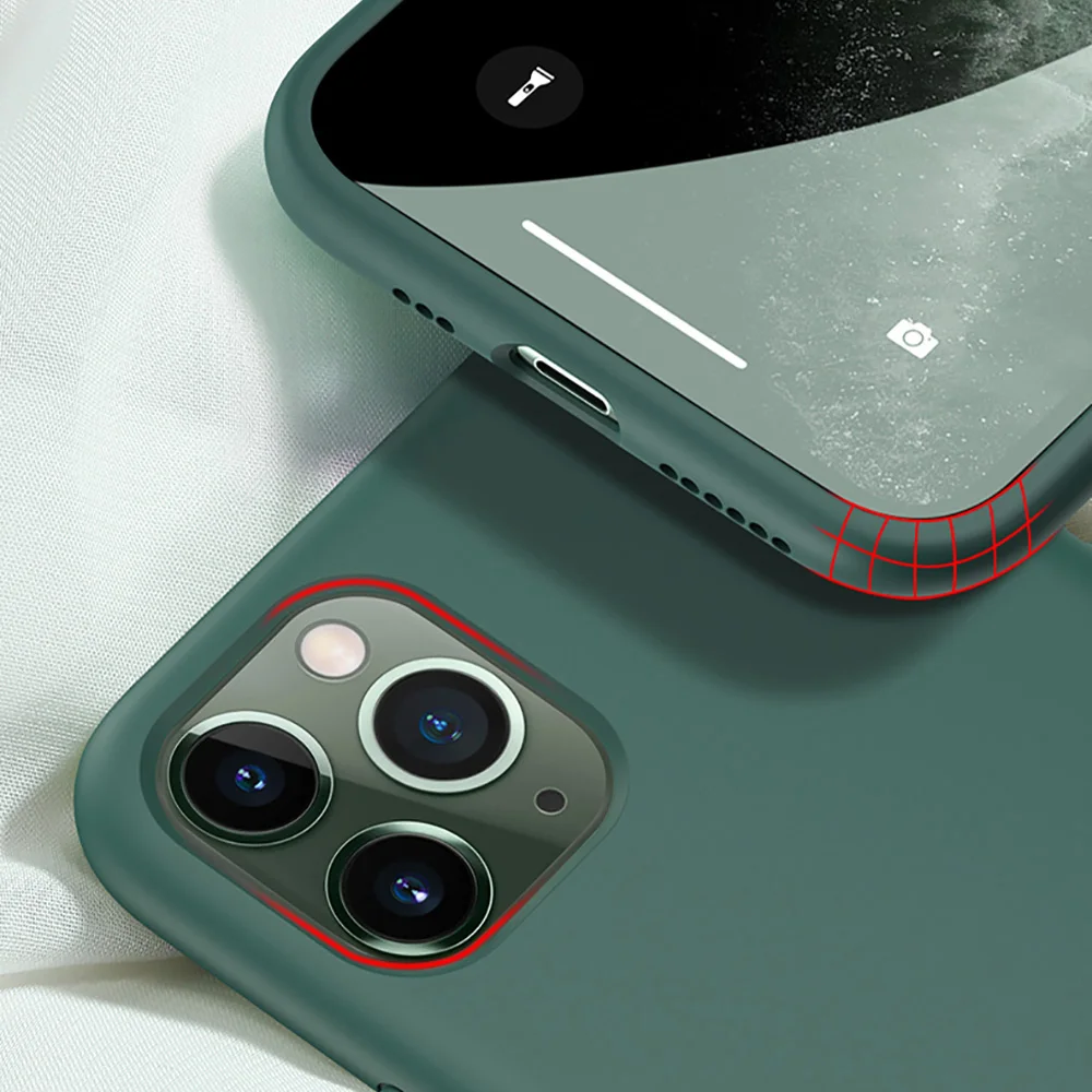 Жидкий силиконовый чехол для iPhone 11 Pro Max высококачественный Официальный