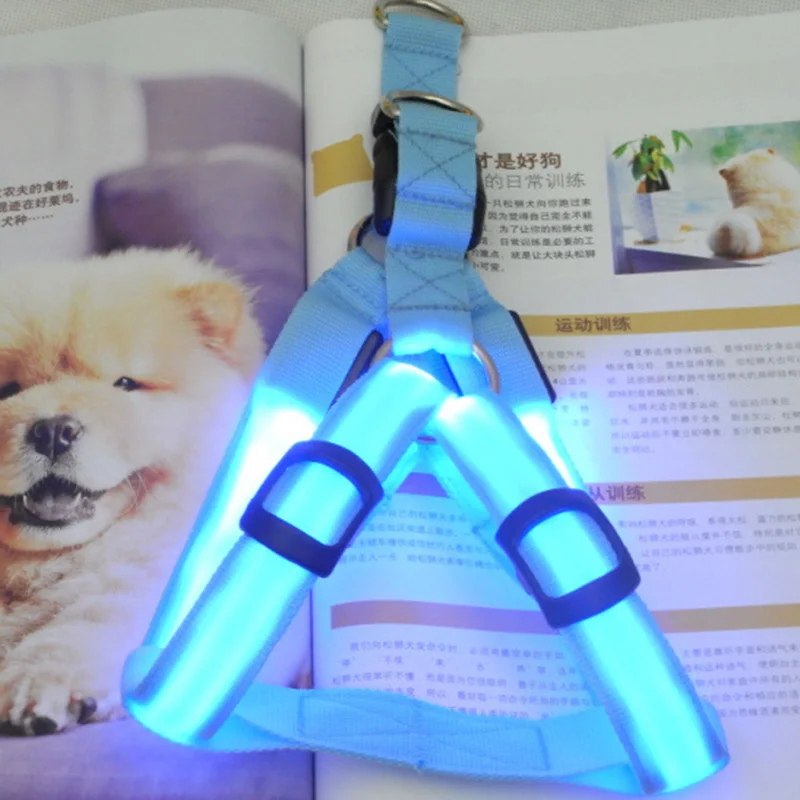 

Dog Glow Collar Rechargeable LED Safe Collar Chest Strap Pet Supplies Dog Vest B2Cshop
