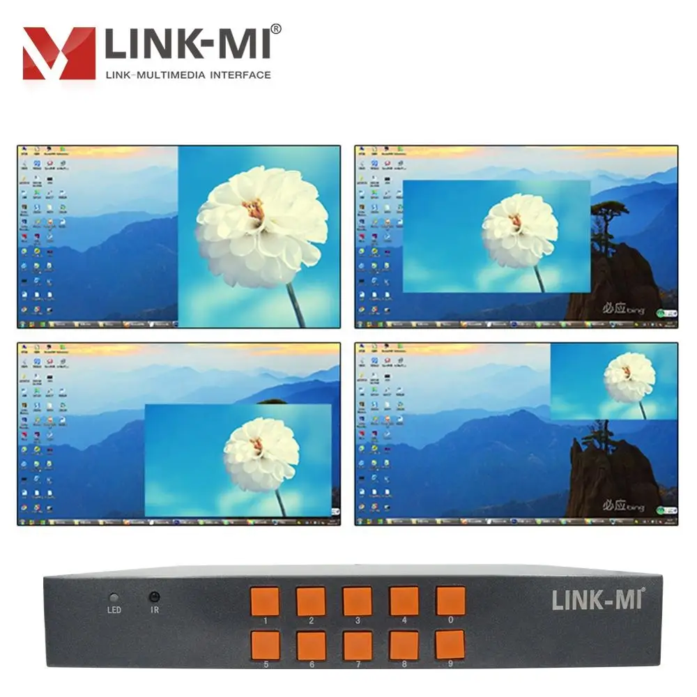 Фото Многоцелевой переключатель, видеосинтезатор, процессор, HDMI, VGA входы, видеостена, контроллер светодиодный одного дисплея, 1920x1080 @ 60 Гц, LINK-MI, 2x1 №3
