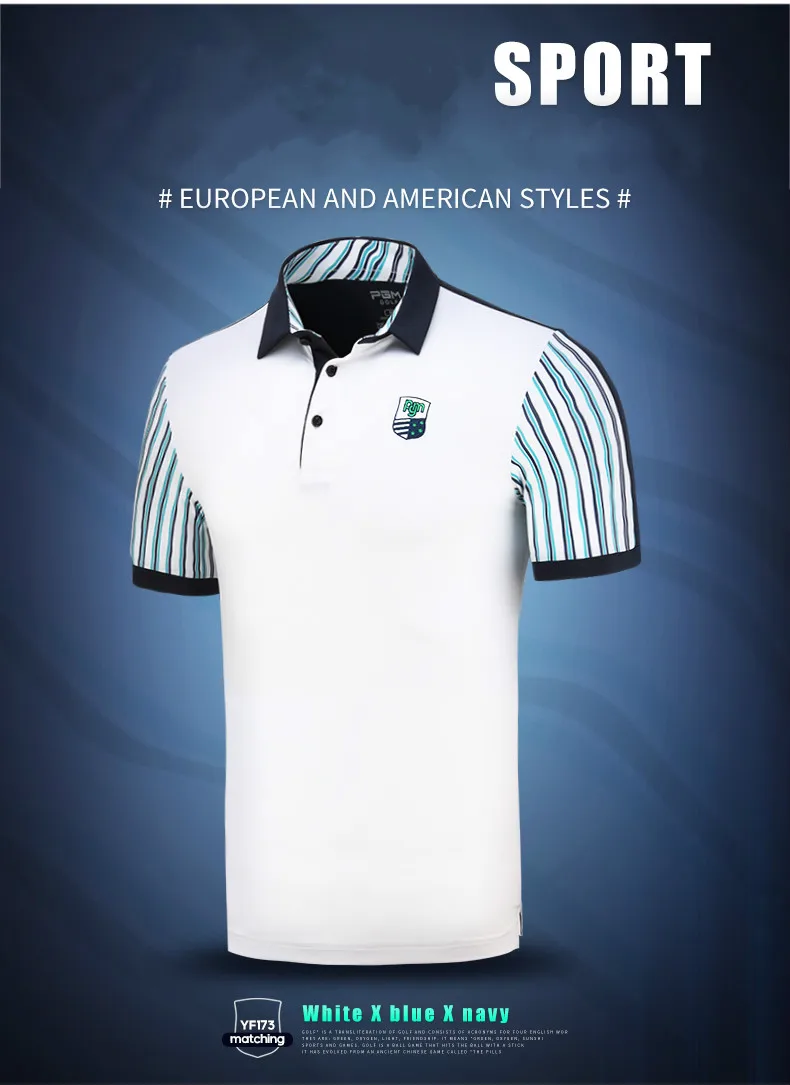 PGM Golf Мужская футболка с коротким рукавом летняя дышащая одежда соревнования
