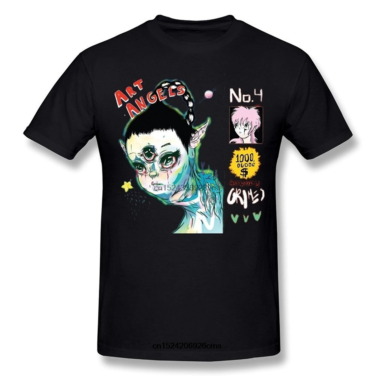 Забавная Мужская футболка белая черные футболки художественные ангелы Граймс