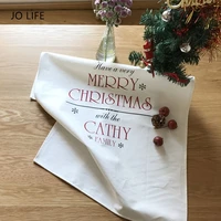 jo life christmas party decoration large napkin cotton table cloth dinner coaster plate pad