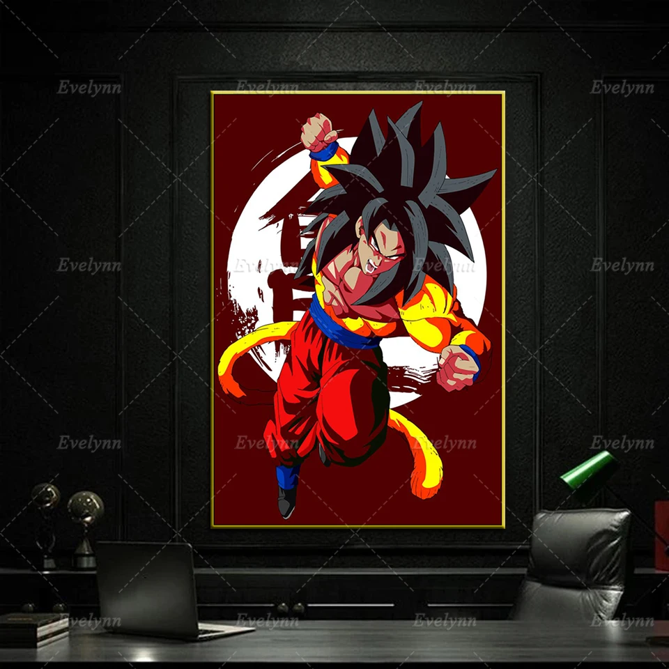 

Anime Dragon Ball Ssj4 Goku Canvas Poster Nordic Home Bedroom Decor Prints Pictures Modern Living Room Cuadros Wall Painting