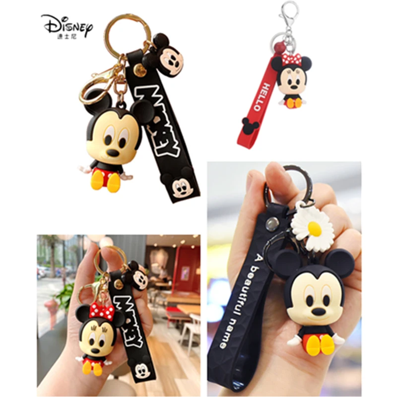 

Cartoon Disney Anime Cute Mickey Mouse Keychain Cute Doll Car Key Chain Bag Pendant Gift Key Accessories Couple Toys