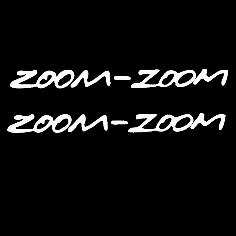 2X текстовое искусство Zoom индивидуальная Надпись Знак автомобиля стикер ноутбук