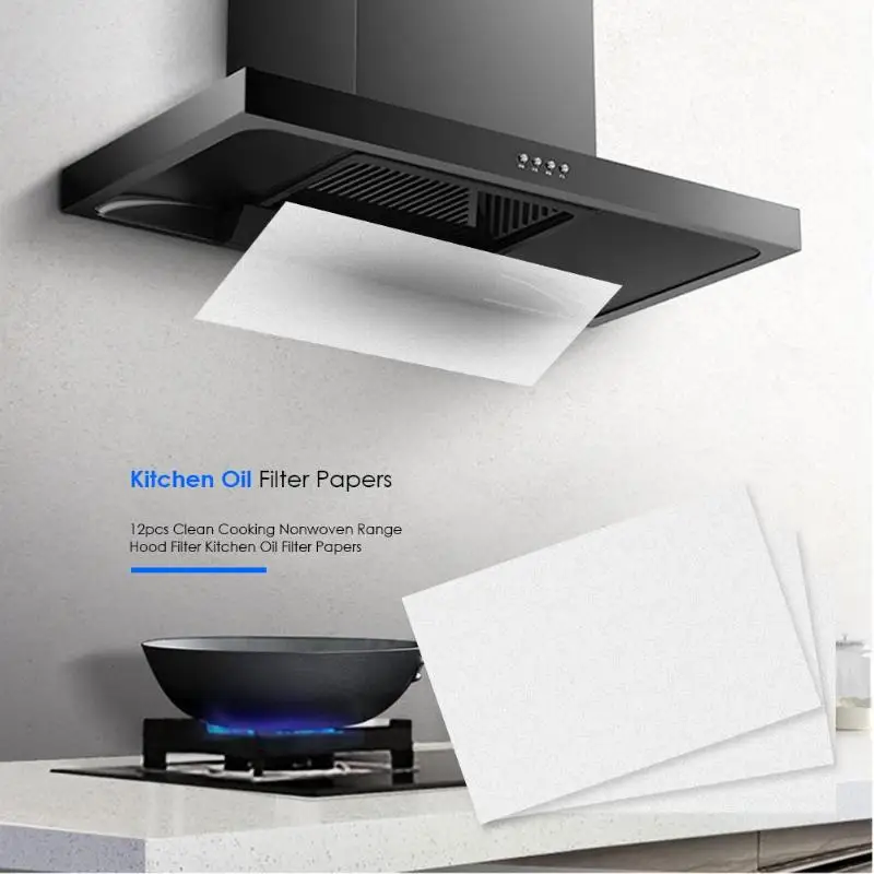 12 шт. Экологические кухонные Нетканый фильтр для кухонной вытяжки масло кухни