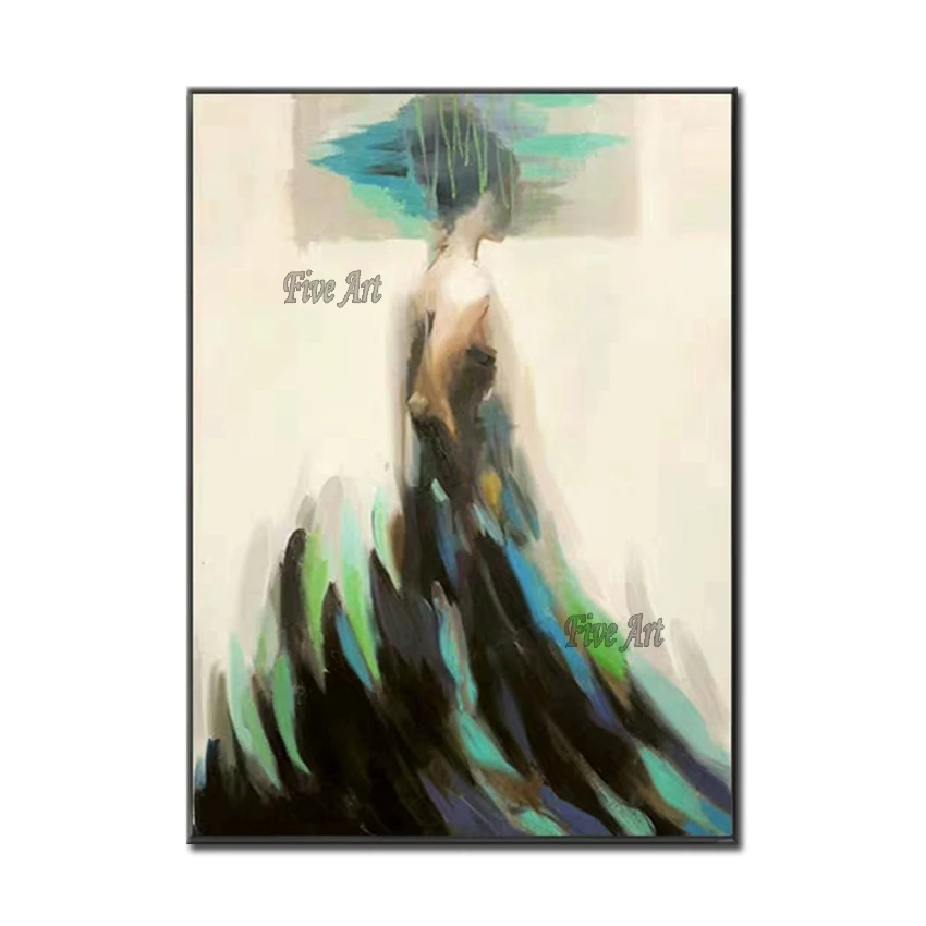 

Modern 100% Hand Painted Sexy Girl Dancing Ballet Oil Paintings Picture Wall Decor Panel Art Unframed Cheap Canvas Wall Art