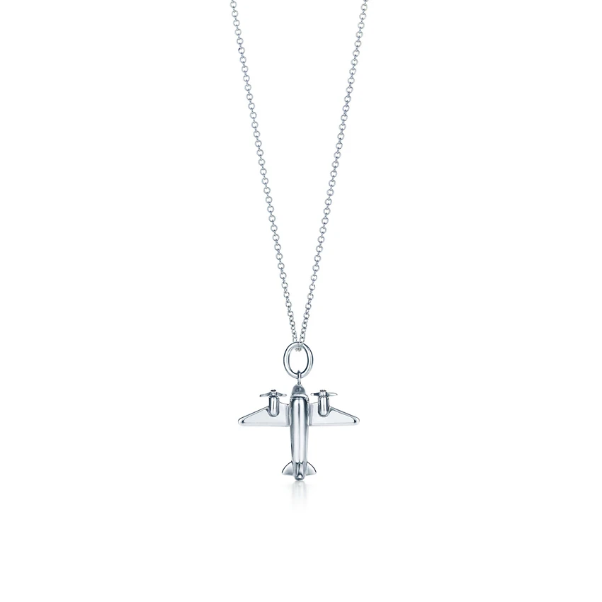 

Fashion popular couples aircraft pendant necklace