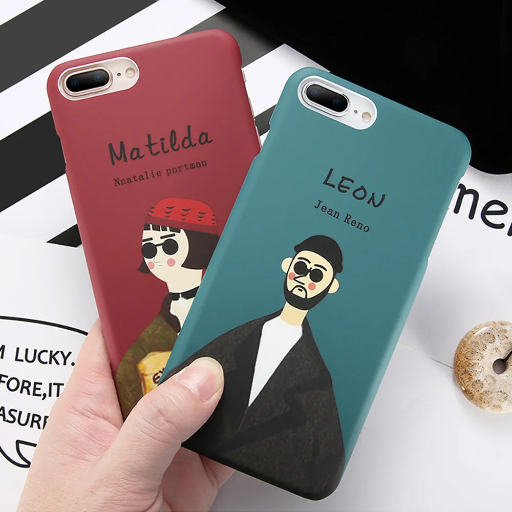 KISSCASE чехол для пары Killer Leon iPhone 5 5S SE X XS Max XR 6 S 7 8 Plus жесткая матовая поверхность из