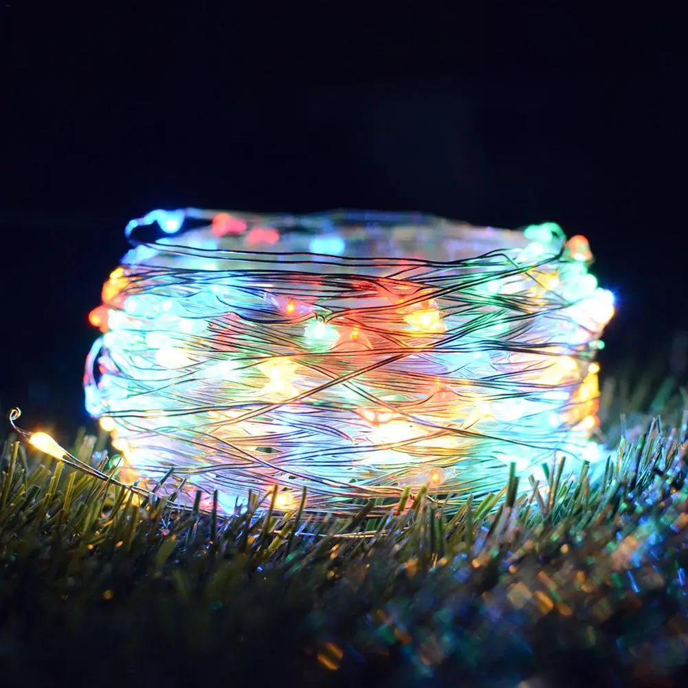 20 м 200 светильник s маленький Солнечный медный струнный светодиодная лента для