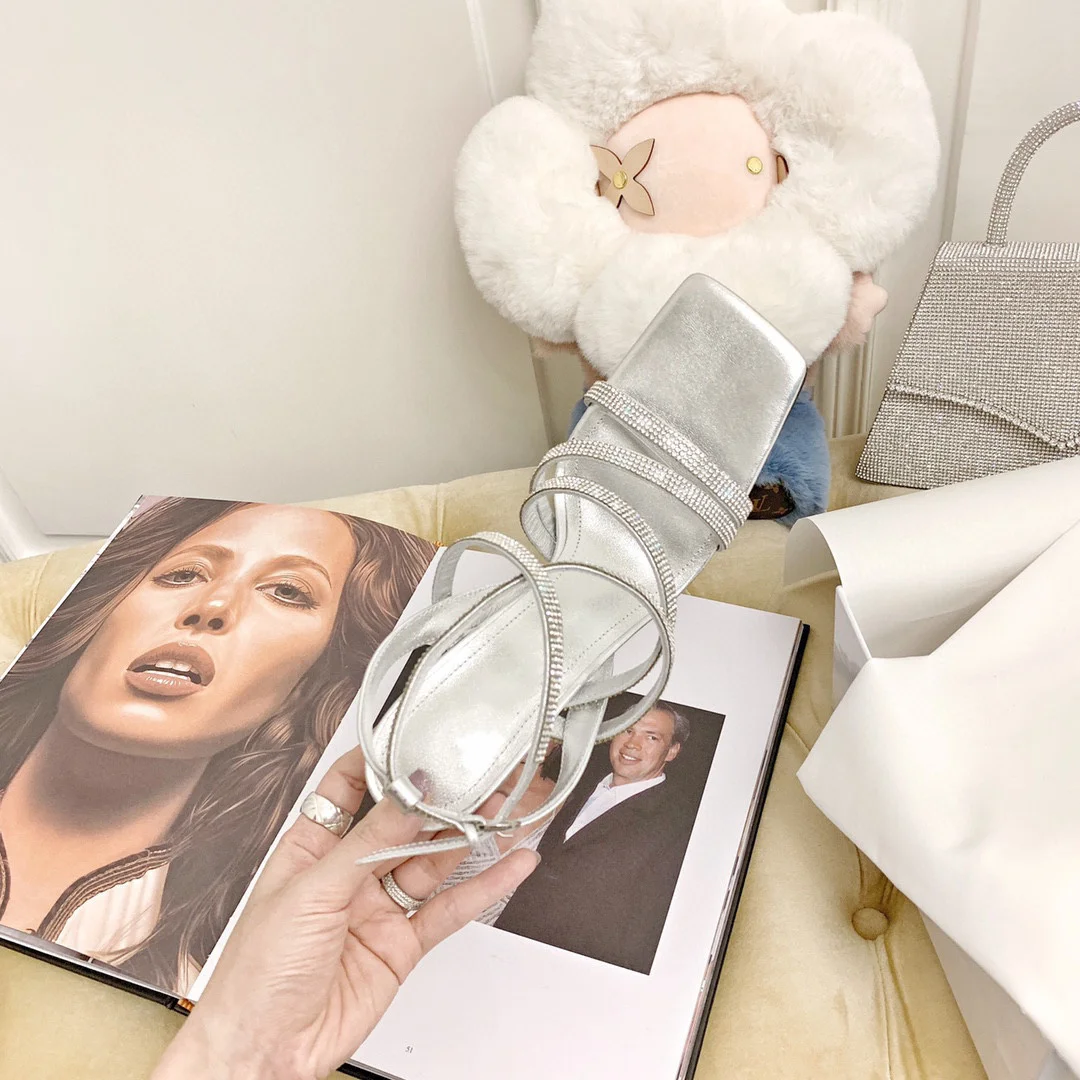 

Sandals 2021 new fashion women's fashion peep-toe stiletto heels fashion rhinestone wedding shoes sexy night shoes