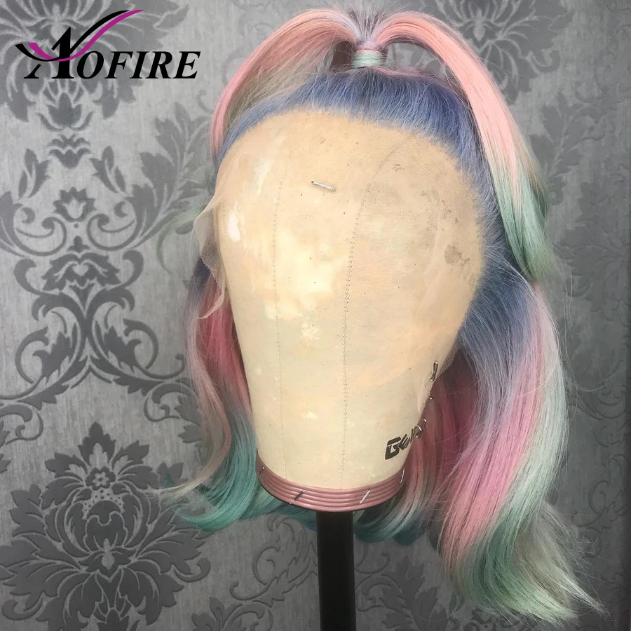 Прямые бразильские волосы Remy 13x6 парики из коротких человеческих волос с
