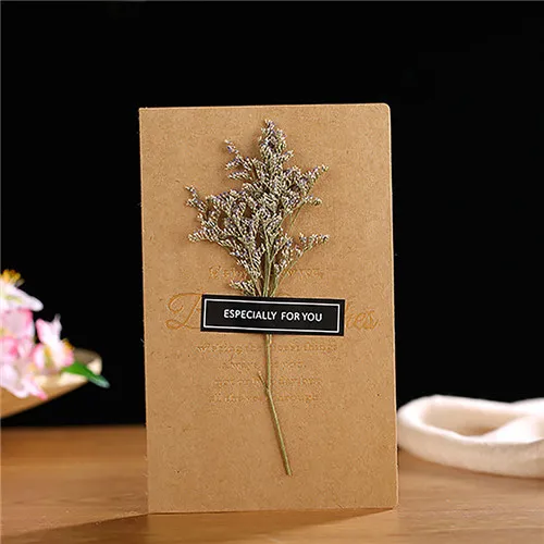 B-12 Gypsophila цветы карты складные пустые бумажные поздравительные открытки на день рождения спасибо фестиваль детский подарок Скрапбукинг аксессуары - Цвет: B-12