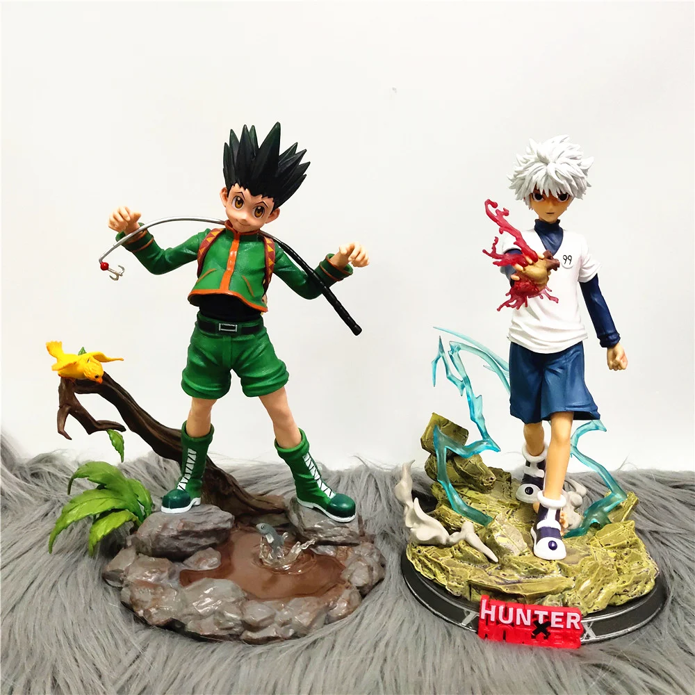 Hunter X Statue Killua GON Figure PVC Action Figures 250mm Anime Figurine Collection Toy Diorama | Игрушки и хобби