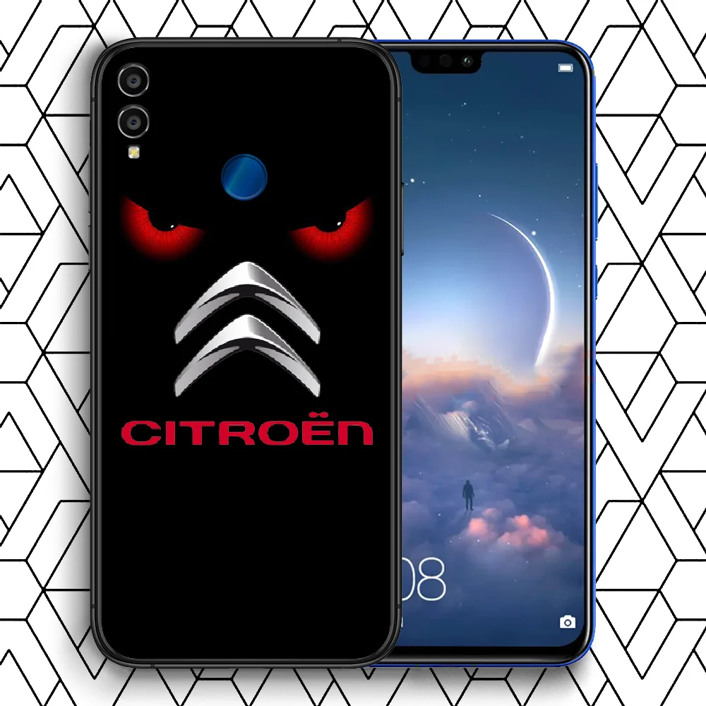 

Citroen Phone Case For Huawei Honor 6A 7A 7C 8 8A 8X 9 9X 10 10i 20 Lite Pro Play black Waterproof Tpu Bumper Painting Etui