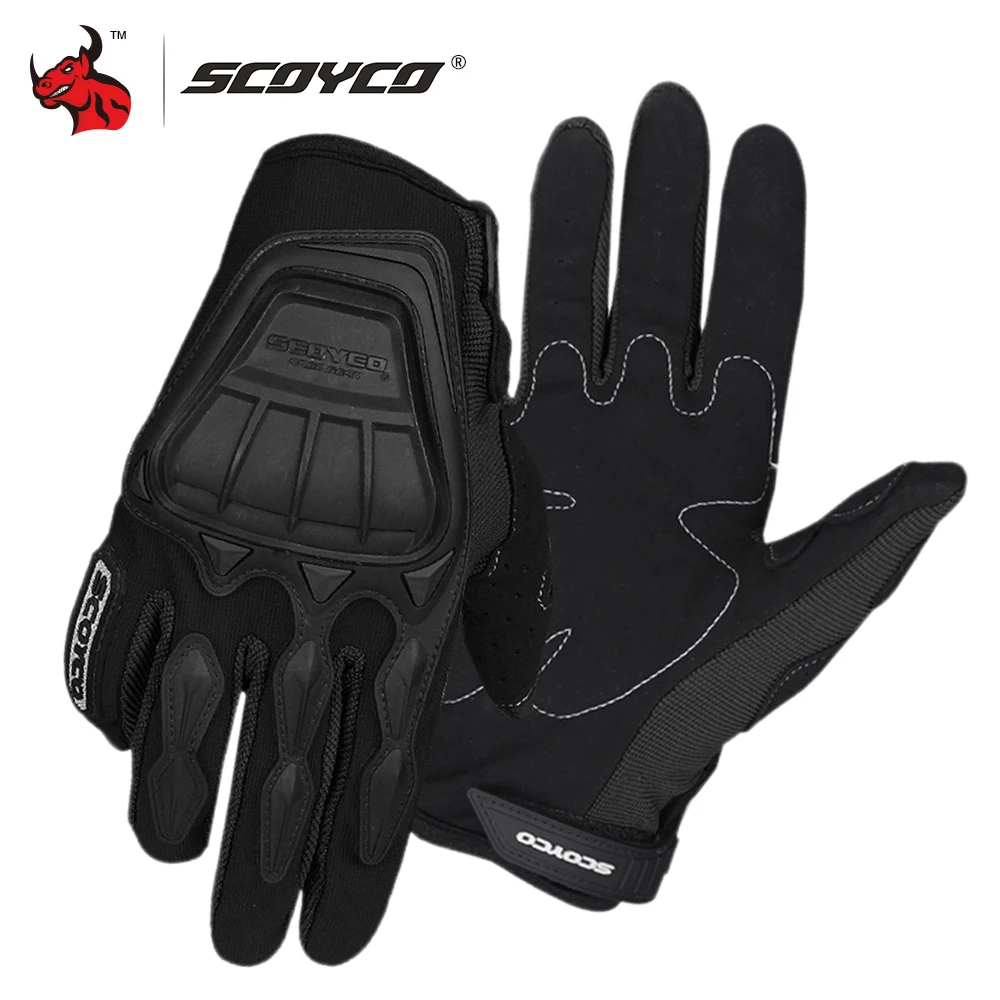 Мотоциклетные перчатки SCOYCO дышащие гоночные с закрытыми пальцами для