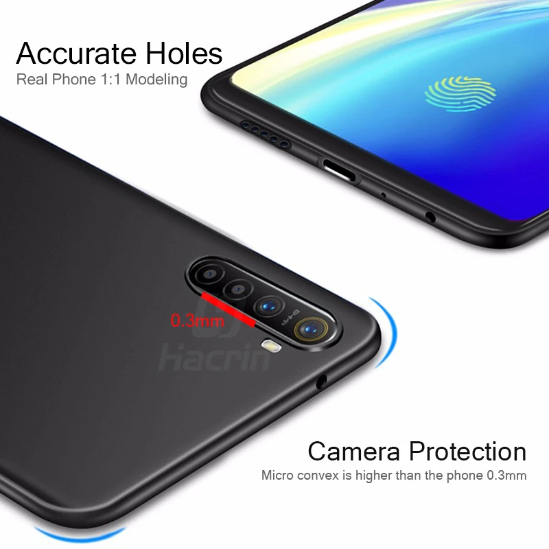 Чехол Hacrin для OPPO Realme X2 чехол из мягкого ТПУ ультра тонкая матовая задняя крышка XT X