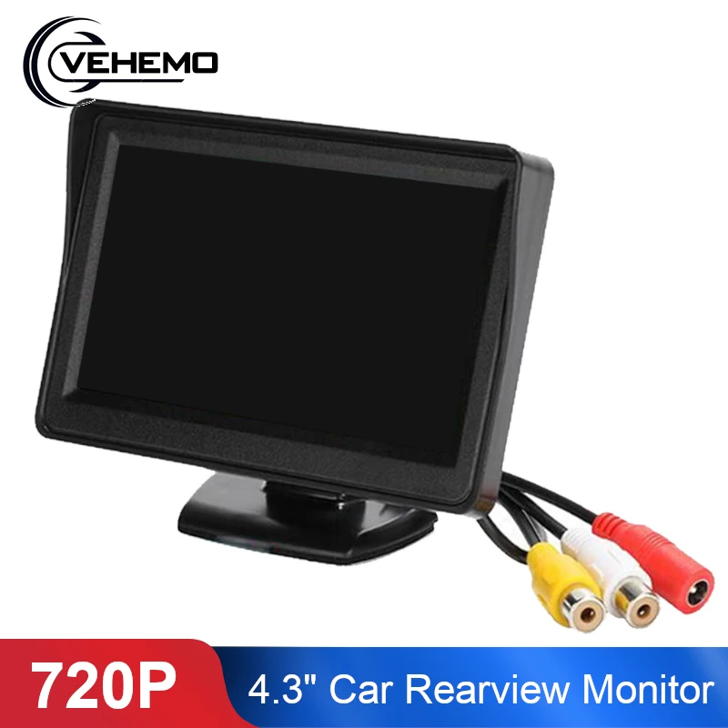 Автомобильный монитор с 4 3-дюймовым ЖК-дисплеем черным солнцезащитным козырьком
